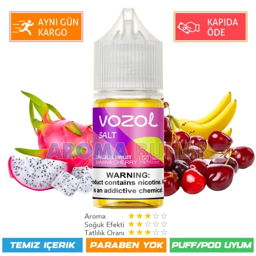 Vazol Likit Dragon Fruit Banana Cherry Salt