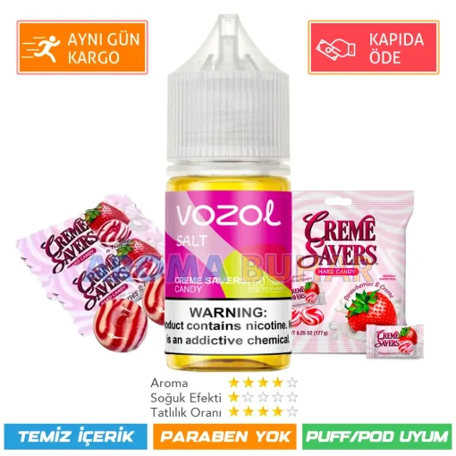 Vazol Likit Creme Savers Candy Salt 30ml